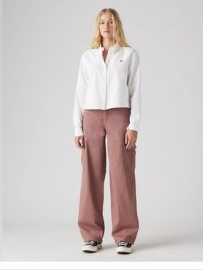 NWT Levi's '94 Baggy  Wide-Leg Cargo Pants -Dusty Rose ■ Size 27 x 31